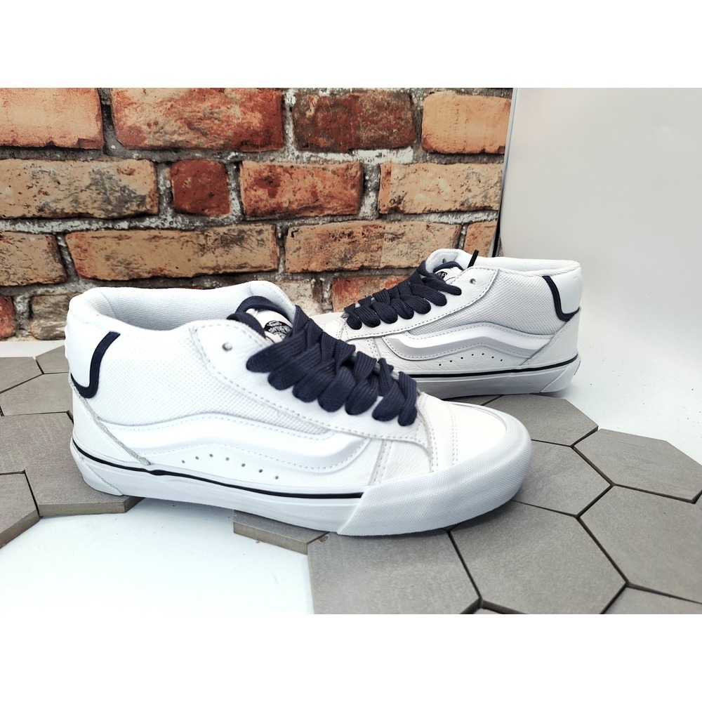 Vans Knu Mid Utility Lace White Navy Sneakers Men's 13 Chunky Skateboard Shoes